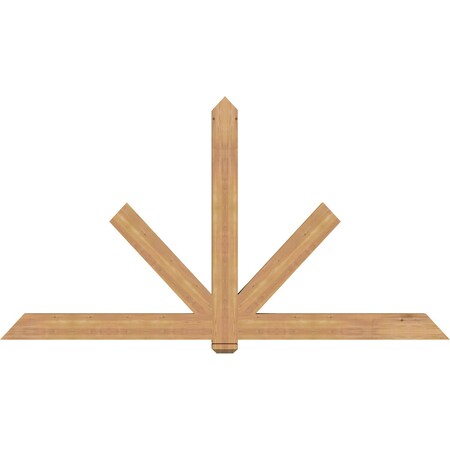 Ekena Millwork Kennewick Timber Gable Bracket, Western Red Cedar, 96"W x 52"H x 3 1/2"D x 5 1/2"F, 13/12 Pitch GBW096X52X0406KEN00SWR